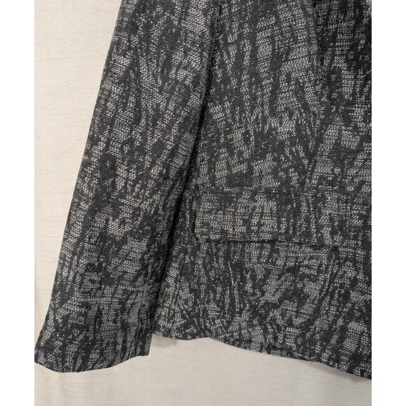Coldwater Creek Suit Jacket Women's Size P8 Black Marbled 1 Button Lined Pockets - Picture 9 of 16
